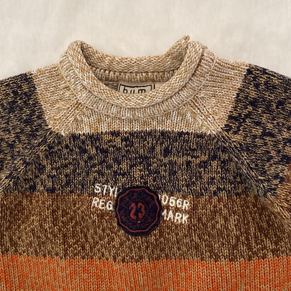 B.U.M. Equipment Colourblock Raglan Knitted Sweater 12 Months - Picture 4 of 8